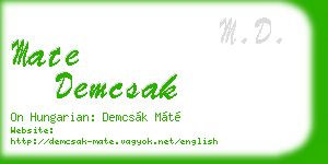 mate demcsak business card